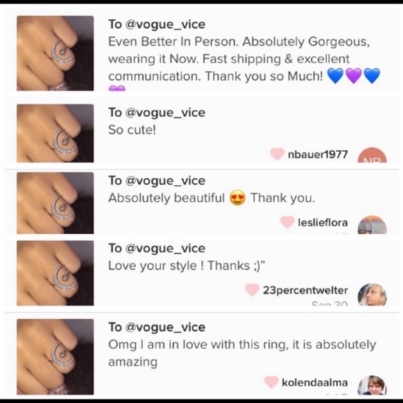 LAST! Best seller! Silver rhinestone 🌙 ring midi - Picture 2 of 5